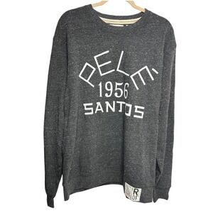 Roots of Fight Pele 1956 Santos Sweatshirt Mens Large Charcoal Grey NWT